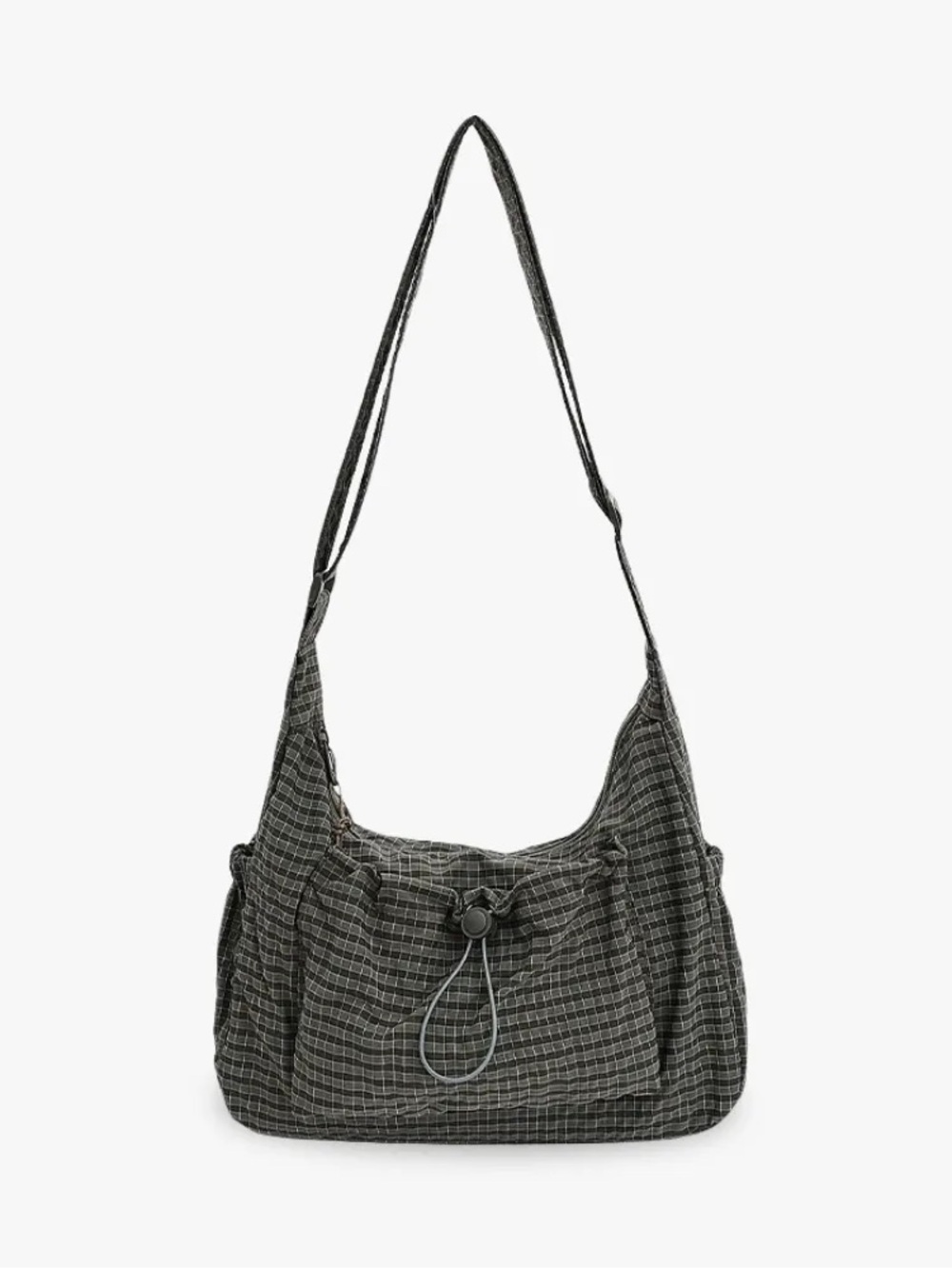 Pomme Plaid Crossbody Shoulder Bag